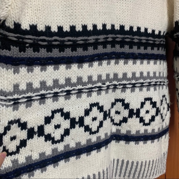 Gap Oversized Fair Isle Knit Drape Open Sweater - Picture 8 of 10